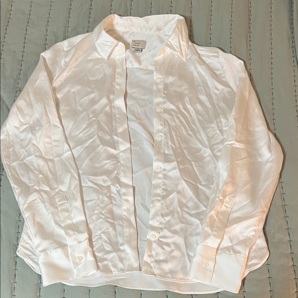 Women’s White Button-Down Shirt - Classic Long Sleeve